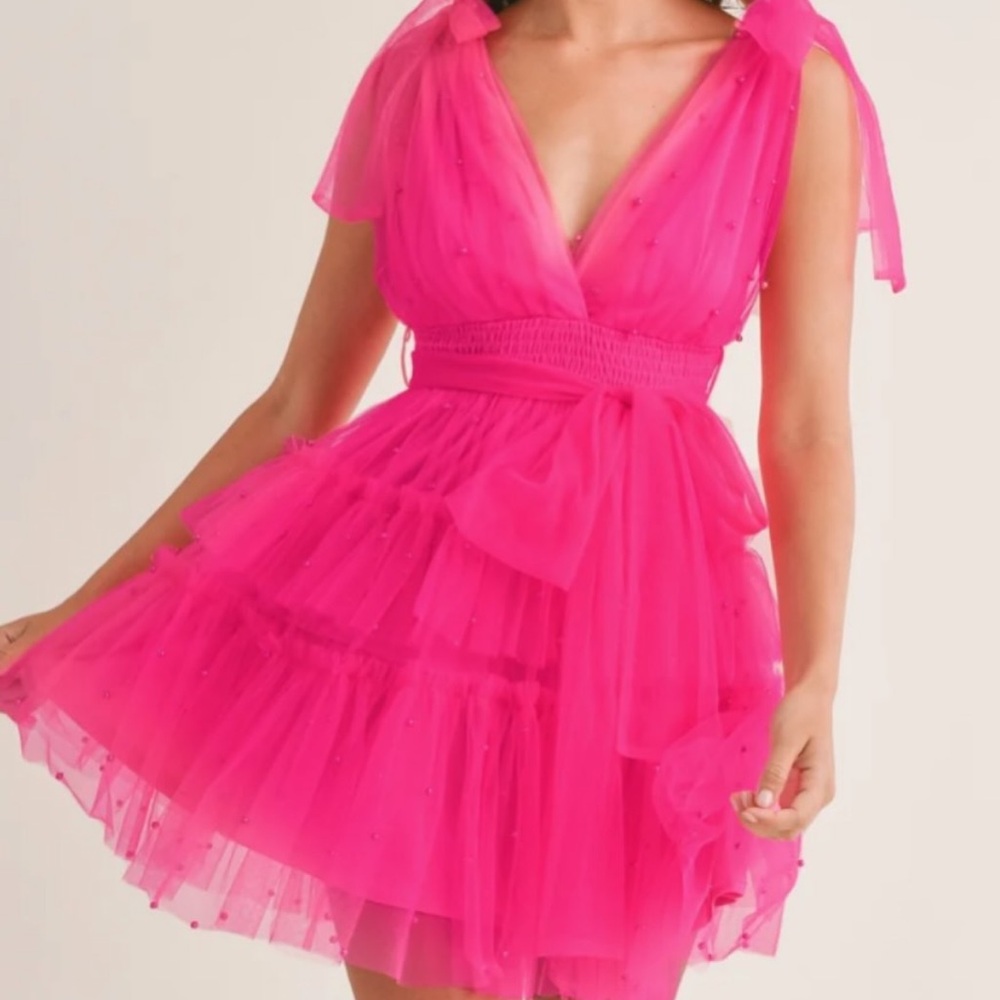 Selfie Leslie Hot Pink Mini Dress